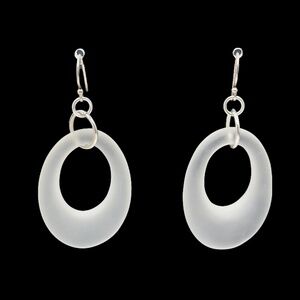Sterling silver rock crystal earrings - GM226